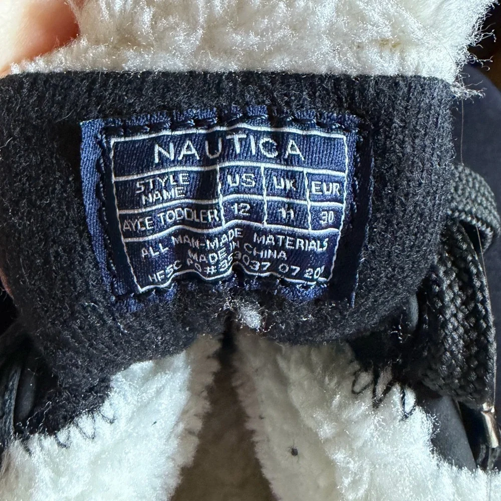 Nautica Toddler Boys Ayce Faux Fur Snow Boots 12 Black